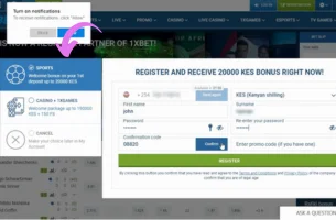 How to get 1xBet Sign Up Bonus step 1