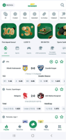 Select sports, Events, and Options