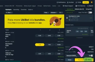How To Bet a Single Bet Betika step 3
