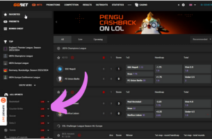 GGBet Bet on CS:GO Step 1