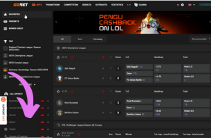 GGBet Bet on Dota 2 Step 1