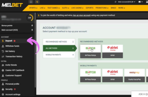 How Do I Deposit Money on MelBet? step 2