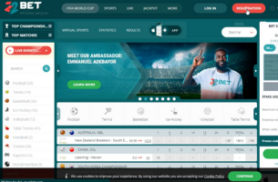 22bet Registration Step 1